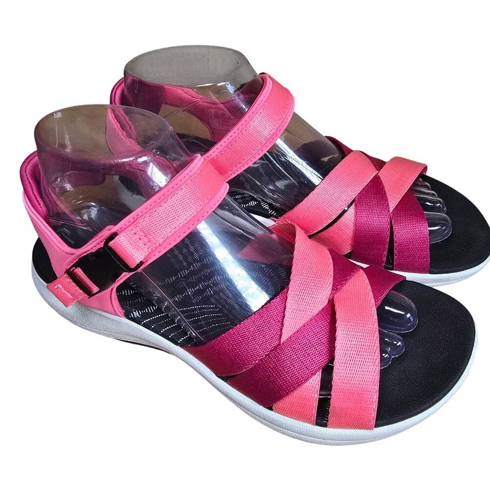 Clarks Cloudsteppers Sandals Mira Tide Pink Coral Size 8 Worn 1x
Beach Summer
